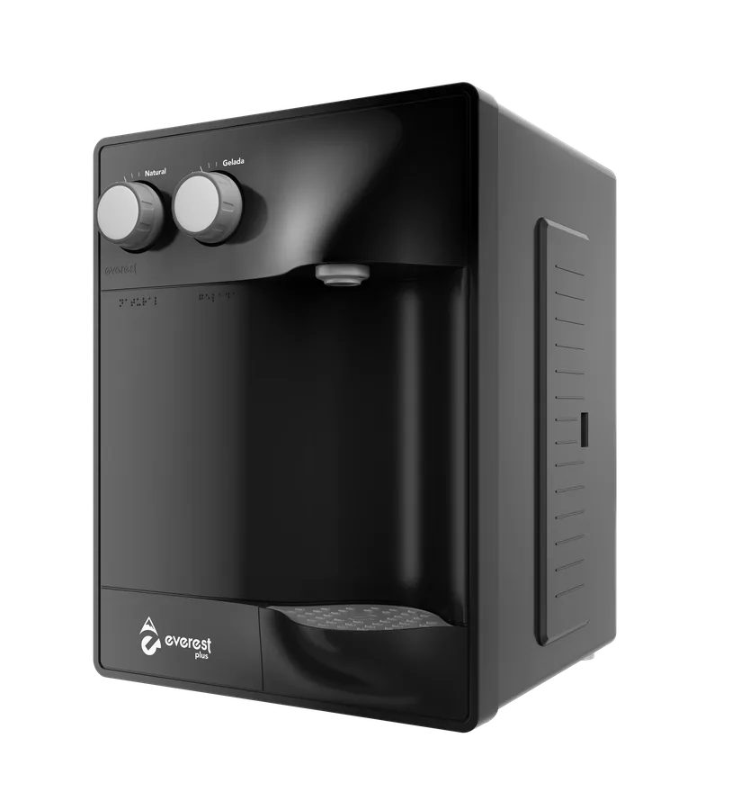 Purificador Everest Plus na cor Preto
